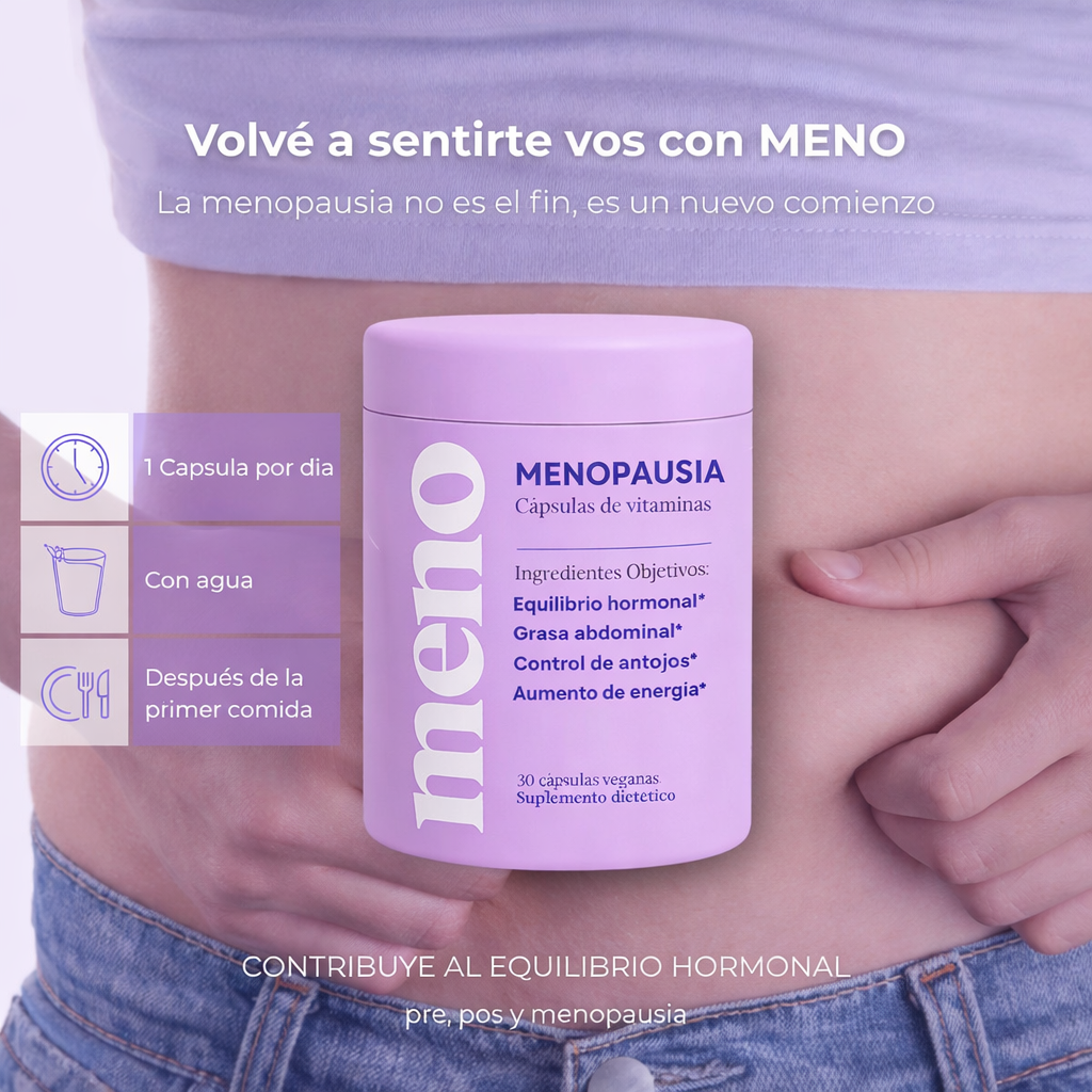 MENO l Cápsulas Adelgazantes  y Control Hormonal para la Menopausia