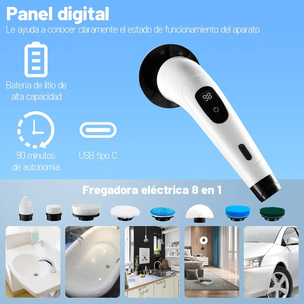 Cepillo Eléctrico 9 En 1 Para Limpiar