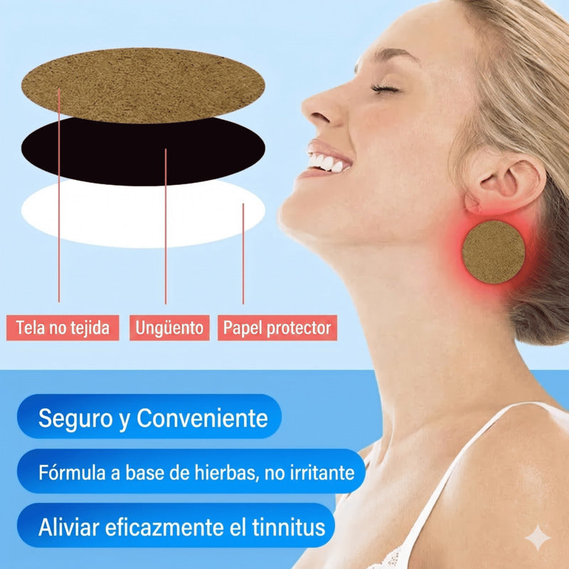 🌿👂 TinniCalm™: Parches herbales contra el tinnitus | Alivio natural y discreto | Envío GRATIS